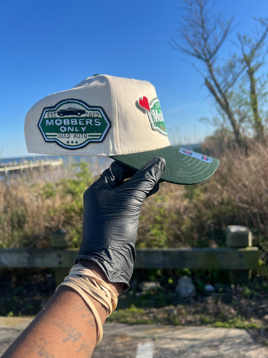 Mobbersonly " C.R.E.A.M " Trucker hat MONEY GREEN